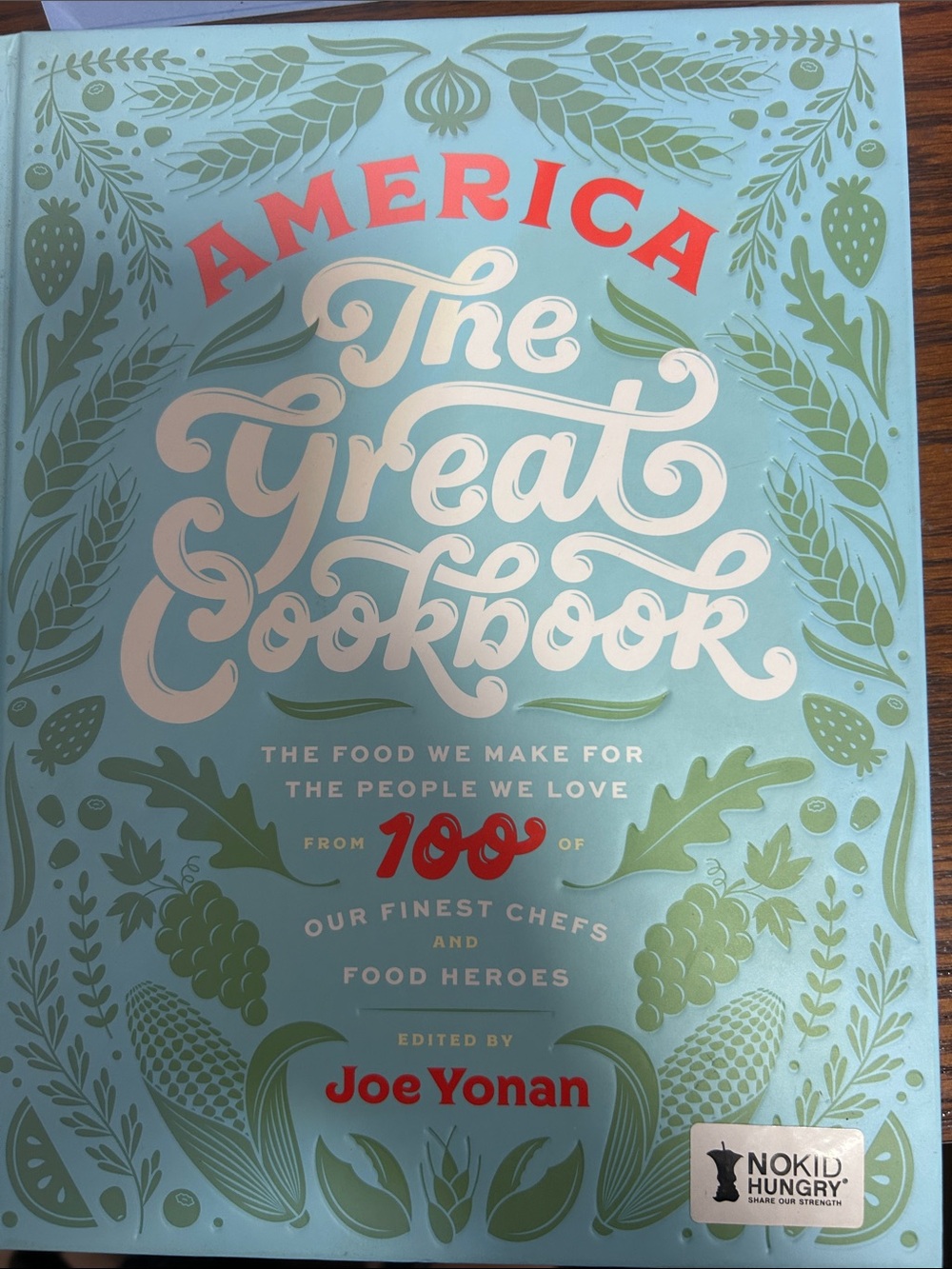 America: The Great Cookbook — Light Blue Edition hardcover like new